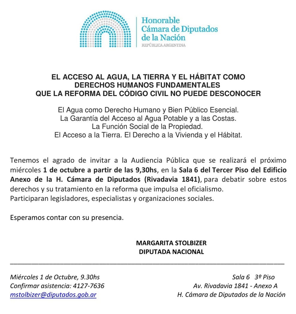 INVITACIÓN A AUDIENCIA PÚBLICA
